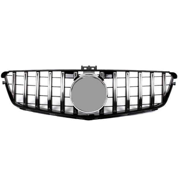 Para Classe C W204 GT Malha Grelhados Material ABS 2007-2014 Racing Grills Substituição Renal Grille Bumper