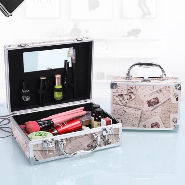

cosmetic bags & cases carry all trunk train case with makeup and reusable black white aluminum