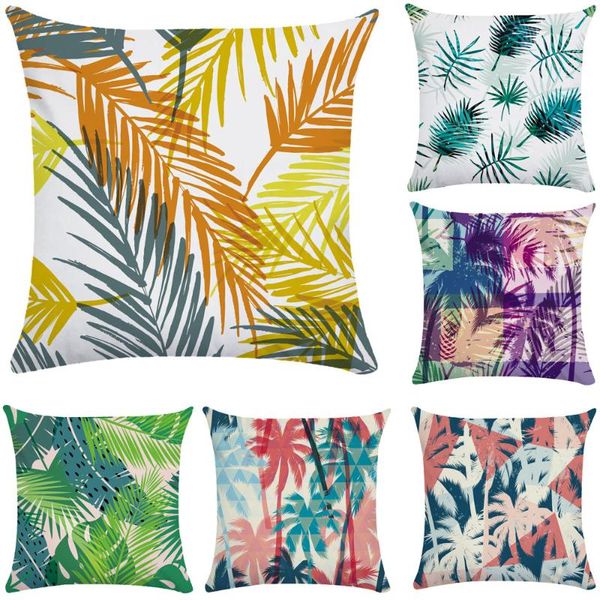 

cushion/decorative pillow plant leaf pillowcase super soft short plush tropical rain forest single and double-sided 50x50 amazon pillow.