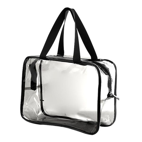 

portable clear makeup bag zipper waterproof cosmetics transparent travel storage carry pouch pvc zippered toiletry n cosmetic bags & cases