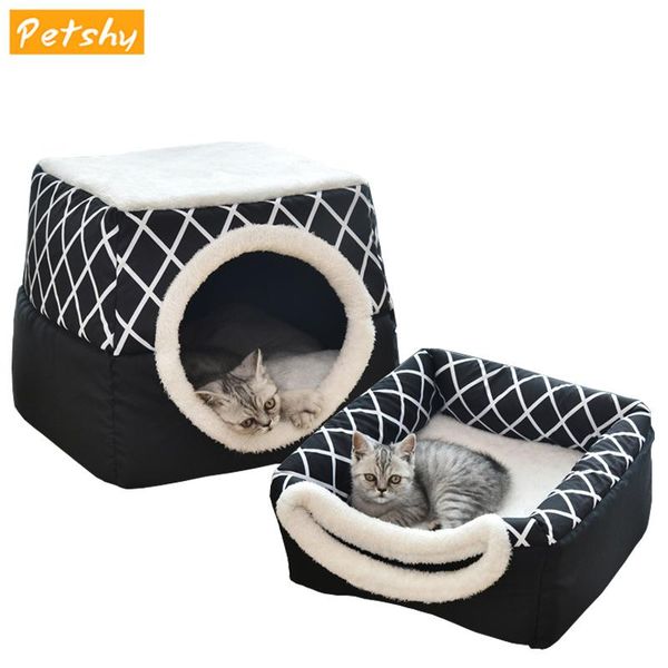 

petshy cat dog bed nest warm pet cave pad mat cushion puppy cats sleeping sofa for medium dogs kennel cages house basket kennels & pens