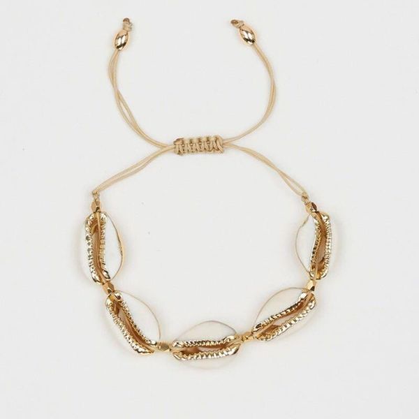 

charm bracelets 2021 fashion classic lady alloy shell bracelet exquisite design pure hand knotted, Golden;silver