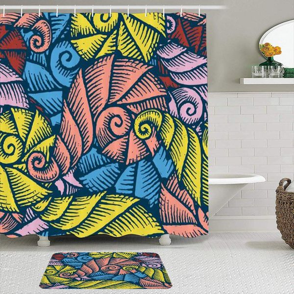 

shower curtain sets with non-slip rugs,hand drawn snail spiral aquatic italy vintage seashells nature ocean trendy,waterproof