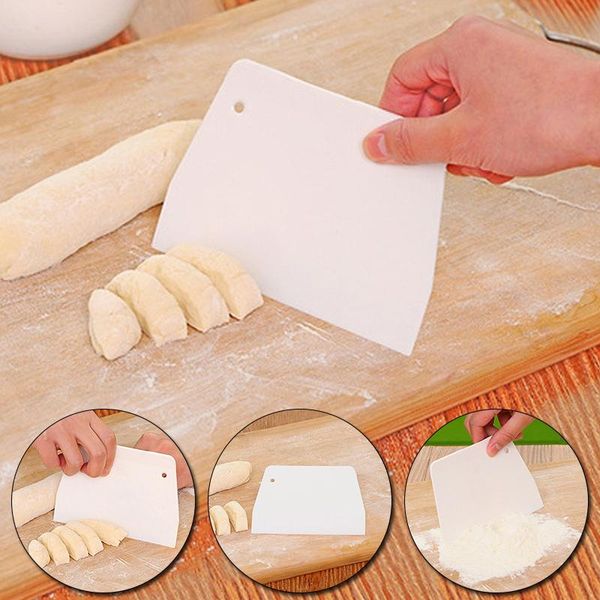 

plastic cake spatulas pastry cutter dough scraper trapezoid bread pizza fondant tools butter knife multiduty white safe bakeware baking &