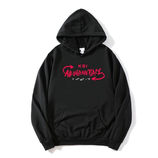 

men's hoodies & sweatshirts ksi all over the place aotp merch hoodie pullover, Black