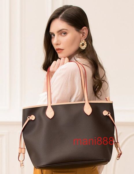 

2022 brands package womens never shoulder designer totes bags large brown white old flower lattice check fashion handbag tote satchel full