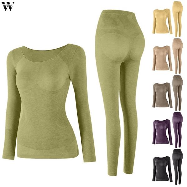 

tracksuit women thermal underwear winter quick dry high elastic long heat pack warm two piece set stretch women's tracksuits, Gray