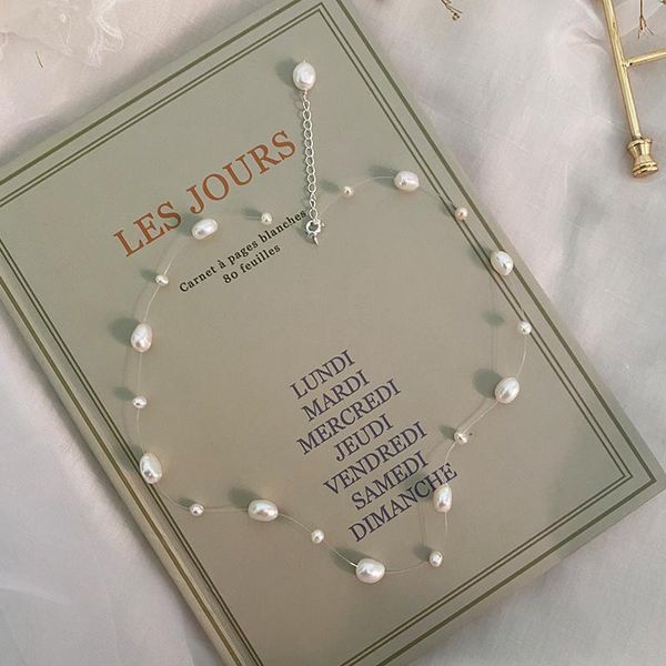 

chains real natural baroque pearl necklace 925 sterling silver wedding jewelry fashion for women