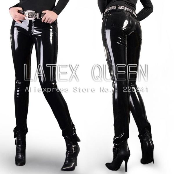 

women's leggings latex long pants high quanlity, Black