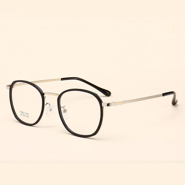 

fashion sunglasses frames flat square glasses student ultra light environmental protection painless frame men and women myopia, Black