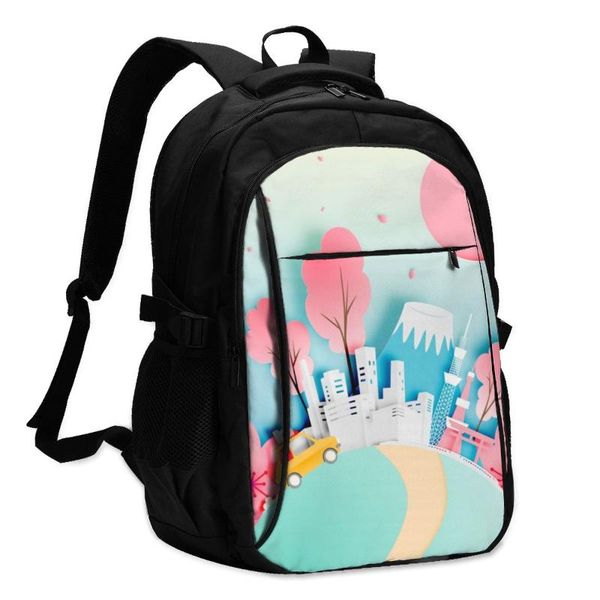 

backpack 2021 women spring tokyo japan city paper art back to school