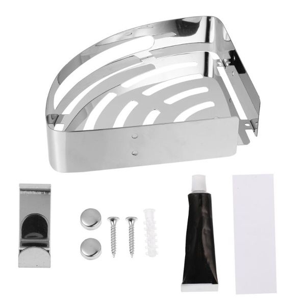 

hooks & rails stainless steel bathroom storage corner rack organizer shelf with