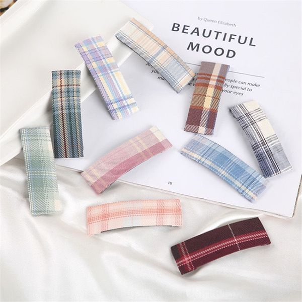 

F9Y jk uniform fabric academy style sub hairpin korean net hair clips red girl heart dress barrettes bb back of head edge clip headdress, Golden;silver