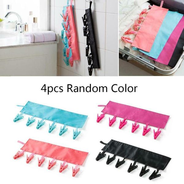

laundry bags portable cloth hanger drying rack foldable socks underwear clothes towel clip multifunctional travel bathroom peg