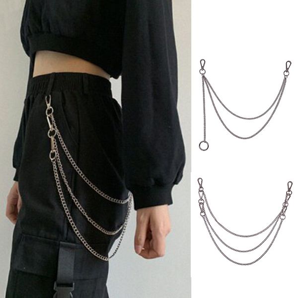 Mode Metall Hosen Taille Kette Punk Rock Männer Frauen Schlüssel Kette Großen Ring Brieftasche Schlüsselbund Jeans Unisex Hip-hop Schmuck zubehör