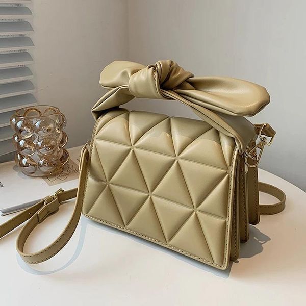 

evening bags bow handle small pu leather crossbody for women 2021 summer ladies trending shoulder bag female handbags and purses