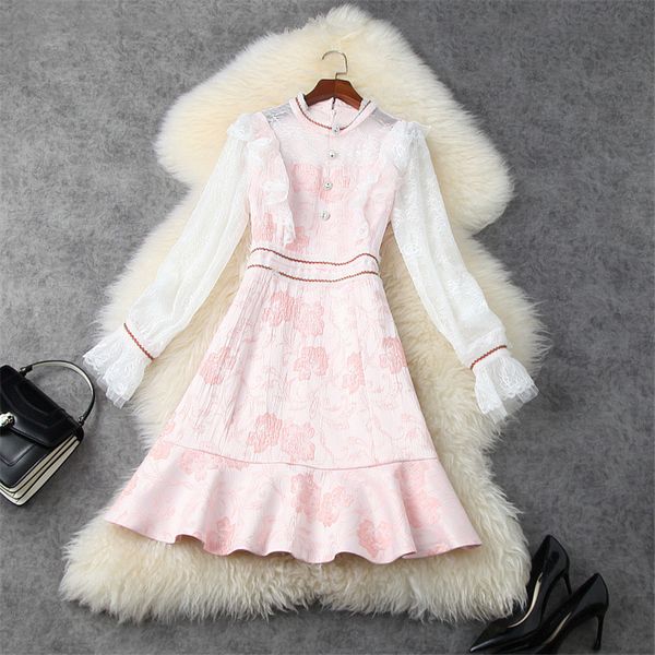 

spring runway designers fashion jacforty mini trumpet rentals dress celebrity party sweet pink bathrobe dressed woman, Black;gray