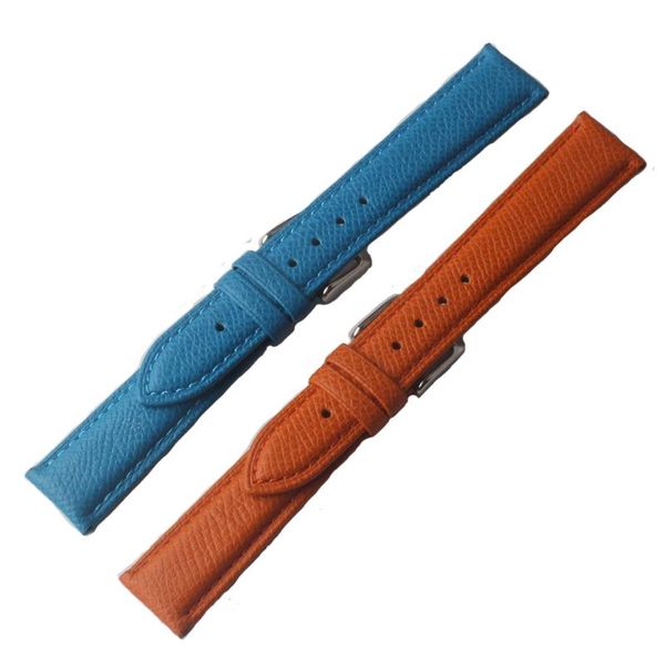 

watch bands watchband leather strap blue cowhide 14mm 16mm 18mm genuine watchbands for quartz wrist watches lizard grain fashion, Black;brown