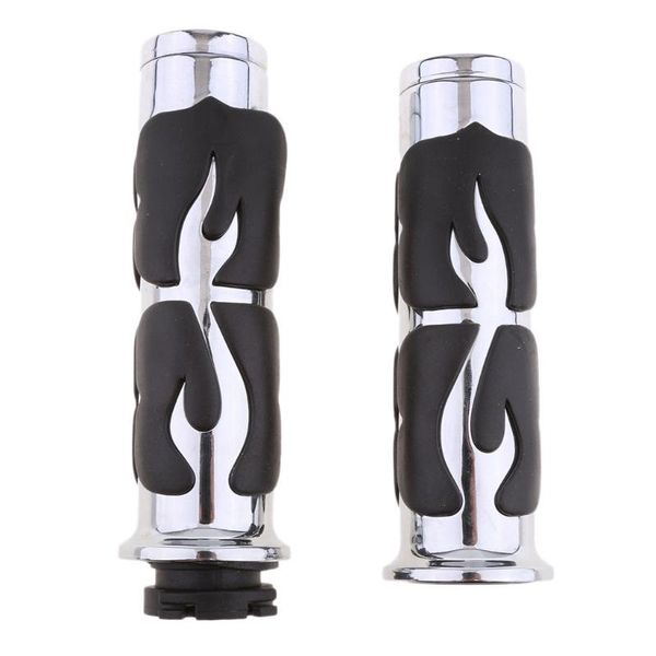 

handlebars 2 pieces motorcycle custom flame handlebar hand grips universal