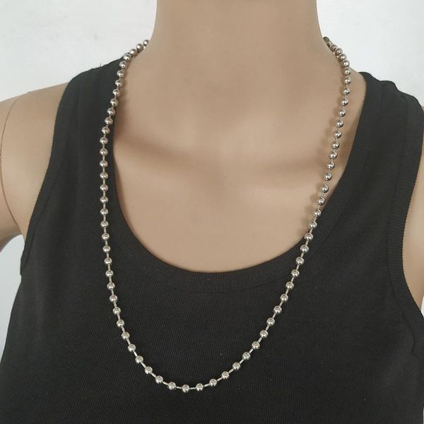 

men women bead choker cool gothic necklace handmade punk rock statement collar fashion jewelry chains, Silver