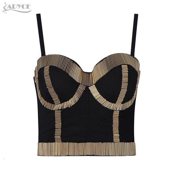 

adyce summer women celebrity runway evening party blouse sleeveless spaghetti strap fashion club bodycon camis, White