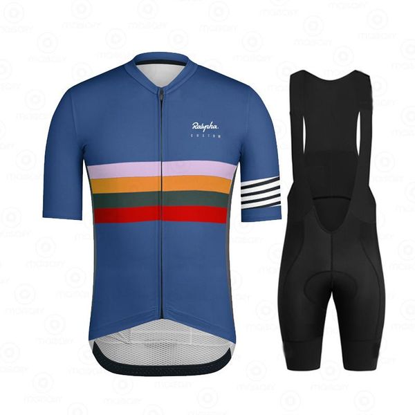 

2021ralvpha black cycling jersey bib set mtb uniform bike clothing quick dry bicycle wear clothes mens short maillot culotte racing sets, Black;blue