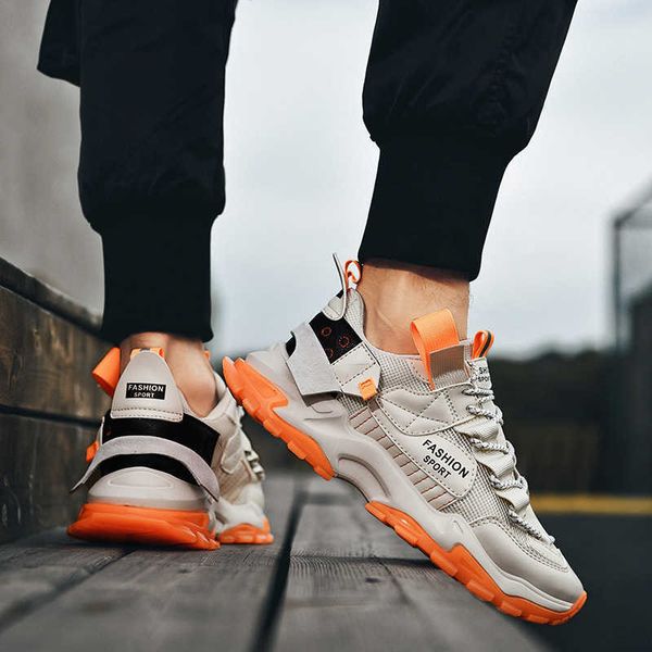 

running shoes new korean casual spring color matching warm low sports thick sole fashion men's shoes traniers sneakers