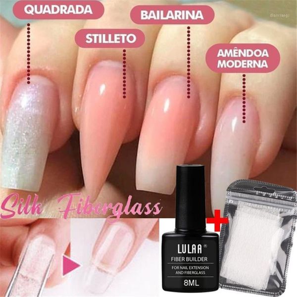 

set nail extension glue + 10 pcs fiberglass (fiber glass silk nails wrap stickers form) art tools1