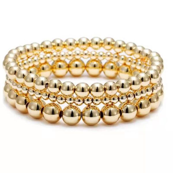 

beaded, strands trendy wild copper beads color preserving bracelet men and women couples beach geometric elastic necklace, Black
