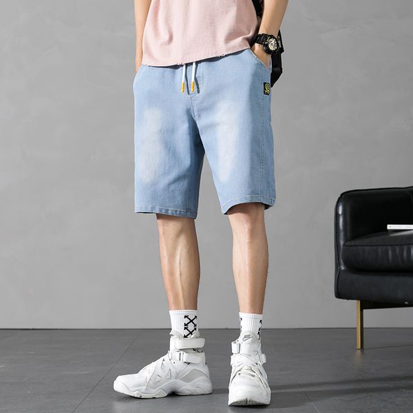 

shorts 2021 summer fashion loose denim men streetwear casual jean shorts male knee length short jeans pants, White;black