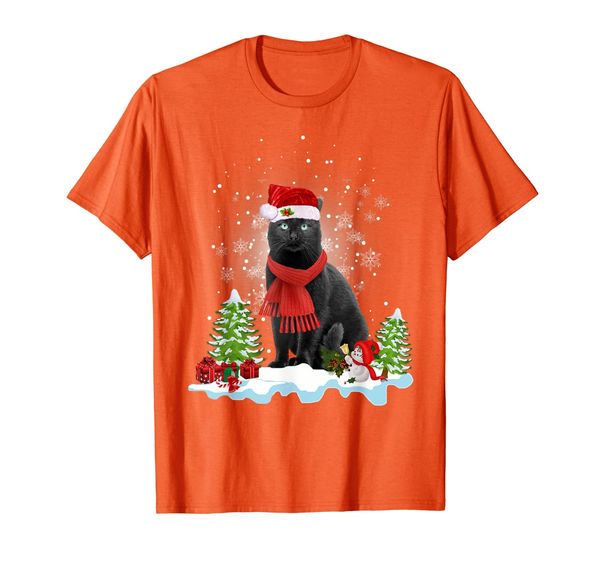 

cat santa clause t-shirt, White;black