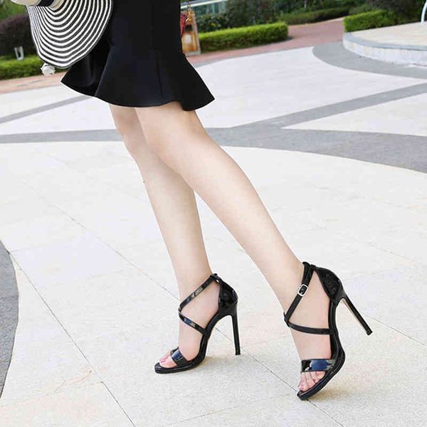 

dress shoes maiernisi women sandals comfortable soft classic ladies buckle ankle strap high heels 564r, Black