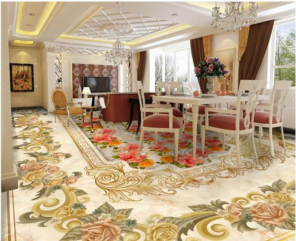 

wallpapers home decoration marble flower po wallpaper mural floor custom 3d