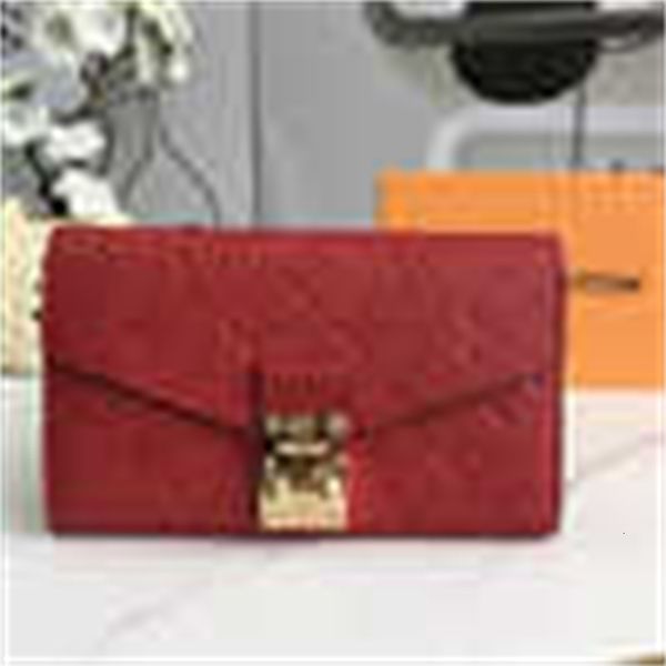 

wallet bag leather brand card summer women's designer short wallet luxury long wallets chain m62459 pouches key spring holders and, Black;red