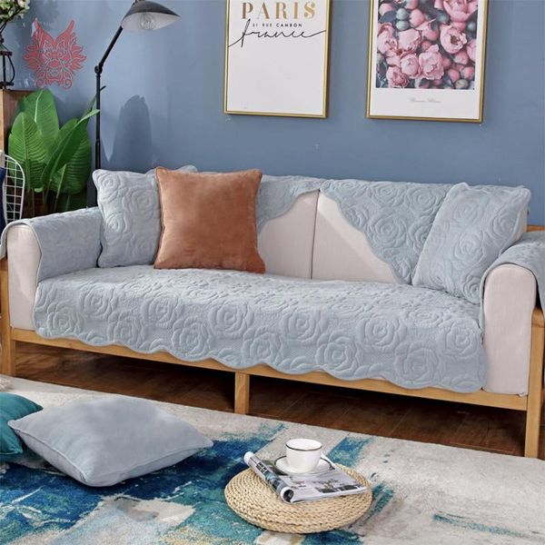 

chair covers american simple rose style winter grey dark coffee khaki super soft non-slip plush quilted sofa cover funda sofÃ¡ 3 plaza sp5926