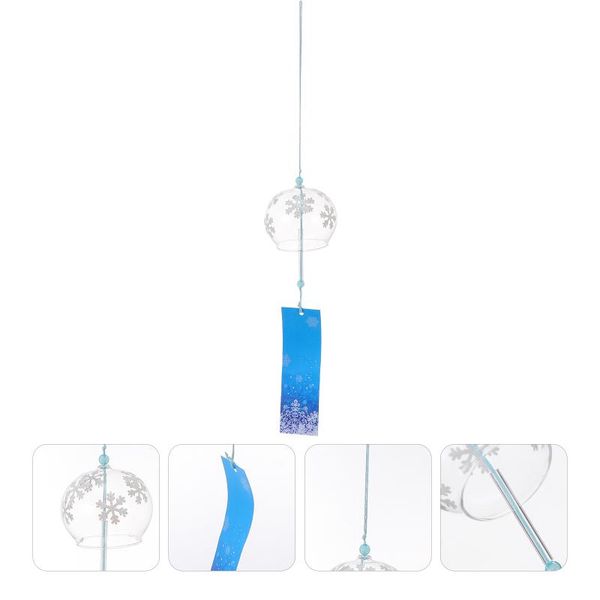 

decorative objects & figurines 1pc glass pendant wind chime japanese style bell ornament for festival