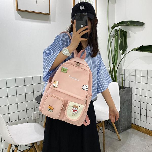 

backpack fashion nylon ladies teen schoolbag college style student travel tide