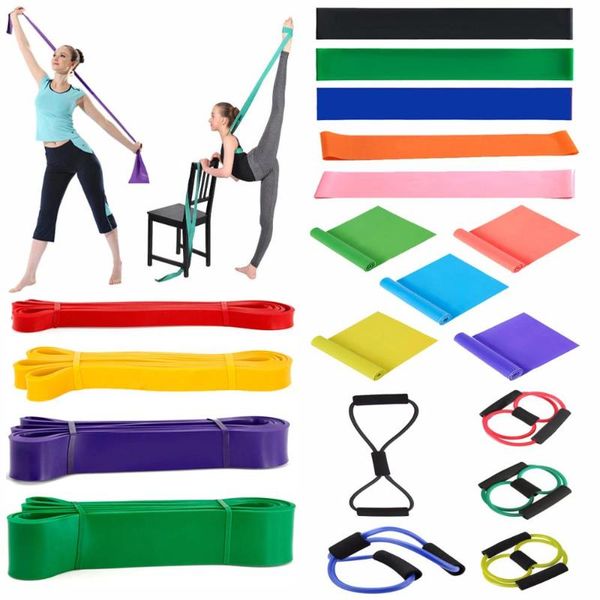 

208cm rehabilitation resistance bands fitness loop elastic training expander pull up crossfit stretch pilates rubber yoga sports