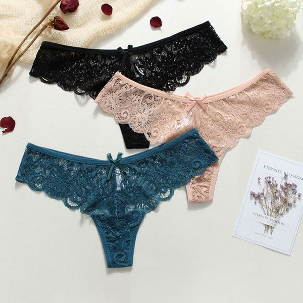 

underwear pantieslace thong t-pants low waist traceless transparent women's, Black;white