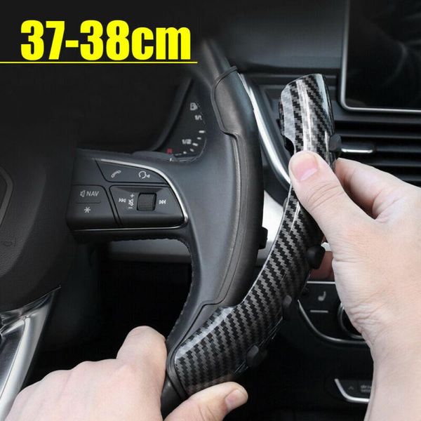 

steering wheel covers universal cover 2pcs abs+silicone carbon fiber style durable