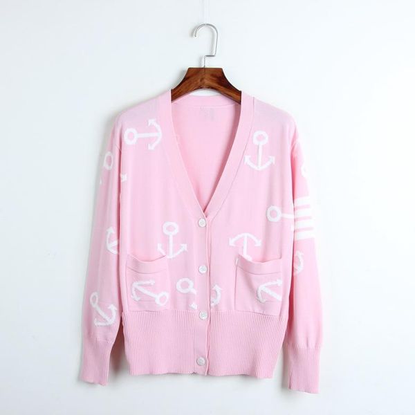 

women's sweaters 2021 spring cardigan women colors jacquard knit cute v-neck single breasted womens knitted sweater coat, White;black