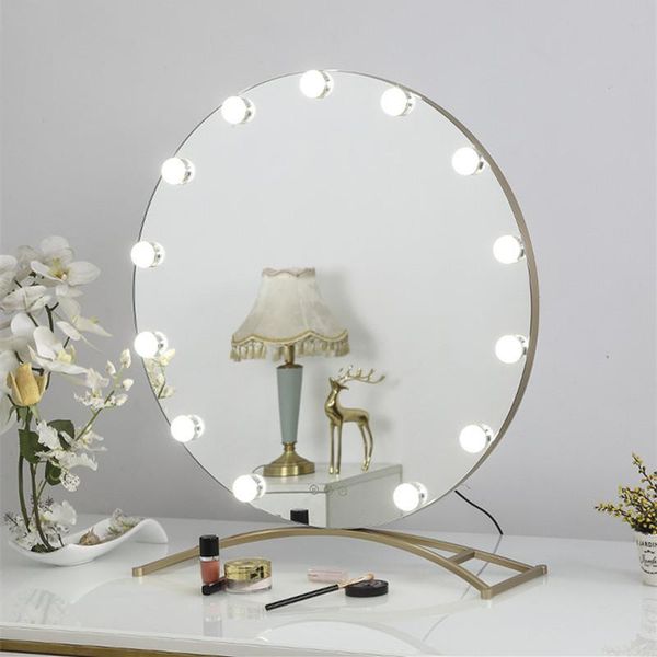 

mirrors large led makeup mirror round deskdresser decorative bedroom espejo metal framed espelho tools specchio