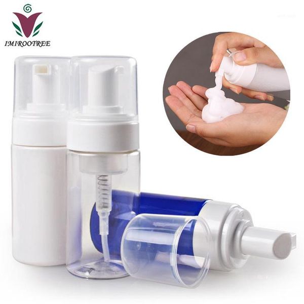 

12pcs 100ml pet clear white plastic foam pump bottles with foamer pumps and transparent caps storage & jars