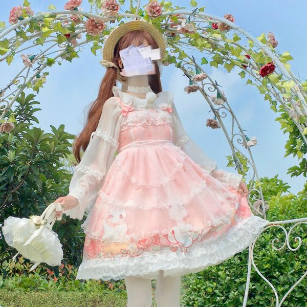 

luxury casual dresses dign lolita sweet exprs light lo girl drs, Black;gray