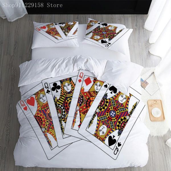 

bedding sets poker set cartoon kids duvet cover american style bed linen single bedclothes 3d