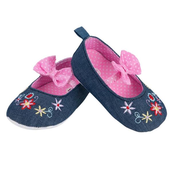 

first walkers bow embroidery flat baby shoes toddler boy girl for born 0-12 months