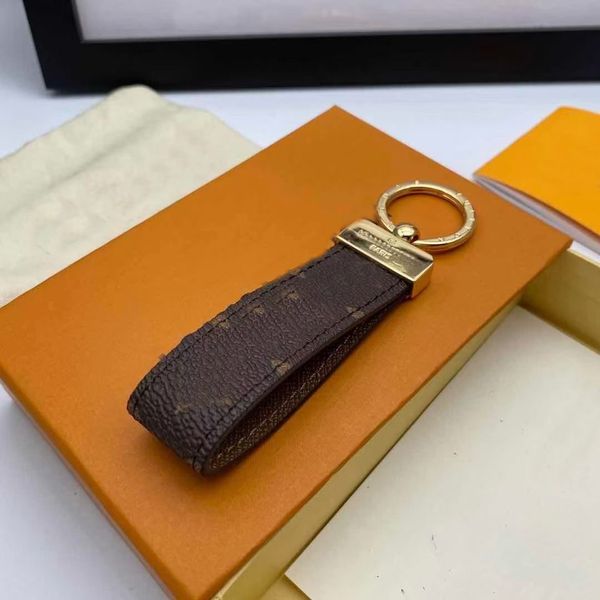 

keychain men women fashion bag hanging buckle keychains auto car waist handmade leather key holder lover keyring jewelry accessories with bo, Silver