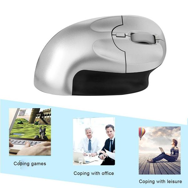 

ergonomic rechargeable mouse 2.4g wireless 6 keys optical vertical mice dq-drop