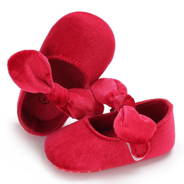 

first walkers infant baby girls shoes cotton soft solid princesstoddler anti-slip sneakers bow party