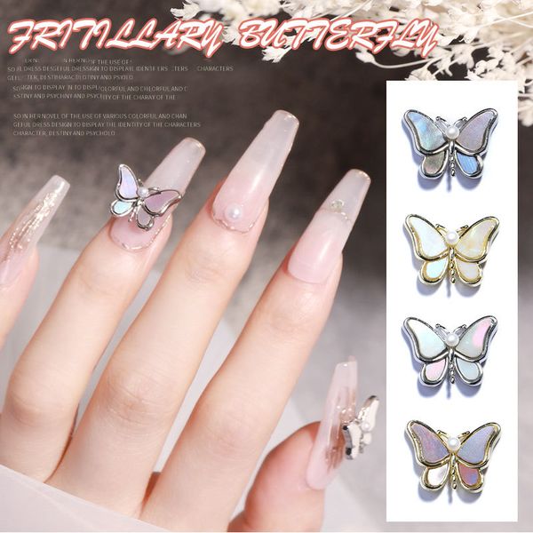 Nail Bow Nó Real Ouro Zircão Jóias Japonês Super Flash Full Diamond Fritly Borboleta para Nail Art Decoração